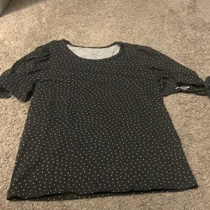 Grey and White Polka Dot Tee